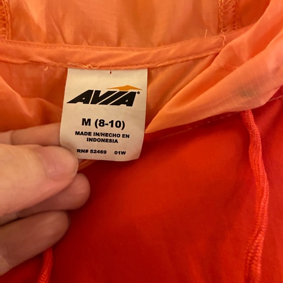 AVIA Women’s Orange Colorblock Sleeveless Windbreaker, Medium - Picture 7 of 11